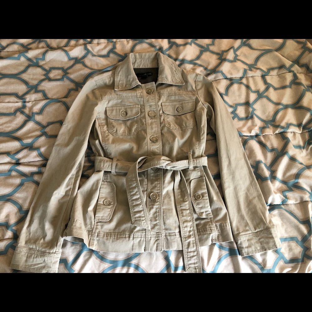 Khaki trench coat